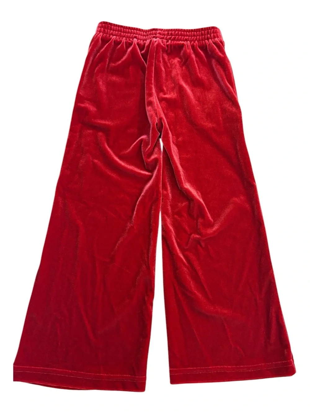 The Children's Place Vintage 90s Red Velour Wide Leg Pants Girls Size 4 Y2K
